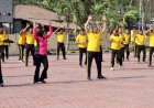 Olahraga-Bersama-Polres-Kupang-dan-Bhayangkari,-Bangun-Kebersamaan-dan-Biasakan-Hidup-Sehat