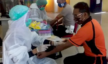 Cegah-covid--19,-seluruh-anggota-Polres-Kupang-di-periksa