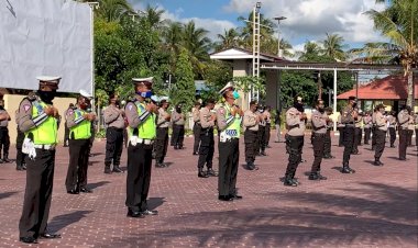 Cegah-covid--19-Personil-Polres-Kupang-wajib-lukukan-AW.3S-dan-Senam-Imun