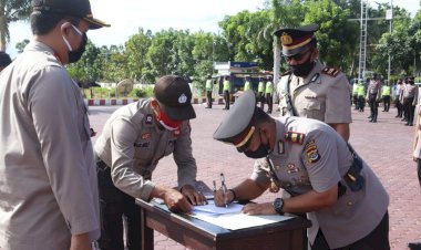 Polres-Kupang-gelar-sertijab-Kasat-Reskrim-dan-Tiga.Kapolsek