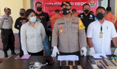 Konferensi-Pers-Kapolres-Kupang-Ungkap-Otak-Perampokan
