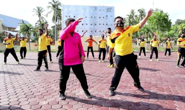 Jaga-Immunitas-Personil-Kupang-Jaga-Laksanakan-Olah-Raga-Bersama