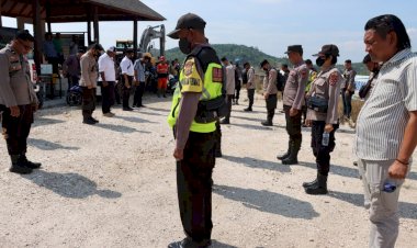 Polres-Kupang-Gelar-Pengamanan--Pengukuran-dan-Penetepan-Pal-Batas-Defenitif-Kawasan-Hutan-di-Bendungan-Tefmo-Manikin
