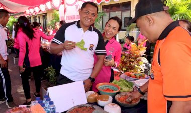 Panen-Perdana,-Bazar-UMKM-dan-Olahraga-Bersama-warnai-Hari-Kesatuan-Gerak-Bhayangkari-ke-70--di-Polres-Kupang