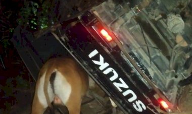 Mobil-Pick-Up-Terbalik,-SO-Meninggal-Dunia-di-TKP