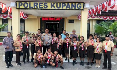 Hendak-Berterimakasih,-Tim-Jambore-Kabupaten-Kupang,-Temui-Kapolres-Kupang