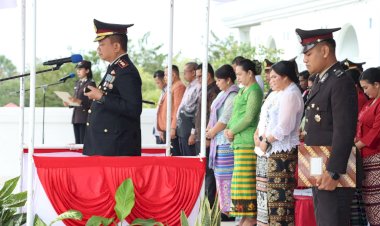 Gelaran-Upacara-hari-Bhyangkara-ke-77-Polres-Kupang-Dihiasi-Nuansa-Kekeluargaan