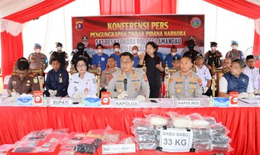 Kapolda-Kalteng-Pimpin-Konferensi-Pers,-Hasil-Pengungkapan-33,8-KG-Narkoba-di-Wilayah-Lamandau