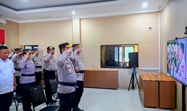 Peringati-Hari-Bhayangkara-ke-78,-Polres-Kupang-Gelar-Upacara-Pemuliaan-Nilai-Nilai-Tribrata