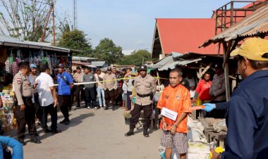 Polres-Kupang-Gelar-Rekonstruksi-Kasus-Pembunuhan-di-Pasar-Oesao