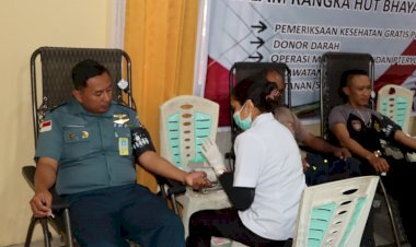 Sinergitas-TNI-Polri-dan-Pol-PP--dalam-Bakti-Kesehatan-Hari-Bhayangkara,-91-Kantong-Darah-Terkumpul