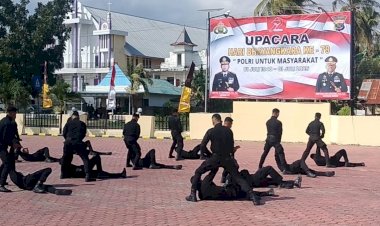 Atraksi-Beladiri-Polri-Warnai-Hari-Bhayangkara-ke-79-di-Polres-Kupang
