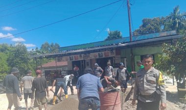 Peduli-Pendidikan,-Bhabinkamtibmas-Kuaklalo-Terjun-Langsung-Bangun-Pagar-SD-GMIT-Oehani