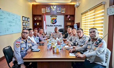 Transformasi-Kultural-Polri,-Polres-Kupang-Hadiri-Vicon-Bersama-Mabes-Polri