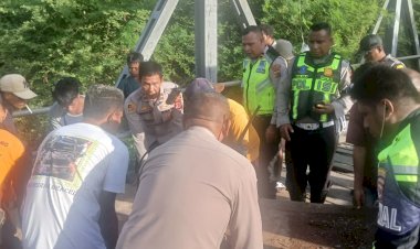 Polres-Kupang-Terus-Pantau-Perkembangan-Jalur-Alternatif-Akibat-Jembatan-Putus