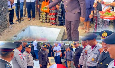 Wujud-Penghormatan-Polri,-Wakapolres-Kupang-Pimpin-Upacara-Pemakaman-Kedinasan-AKP-Purn.-Hana-Adriana-Detaq