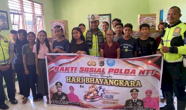 Sambut-Hari-Bhayangkara-ke-80,-Polres-Kupang-Salurkan-Bantuan-Sosial-ke-Yayasan-Abdi-Peduli-Indonesia