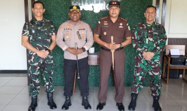 Perkuat-Sinergitas,-Polri,-TNI-dan-Kejaksaan-Kabupaten-Kupang-Gelar-Silaturahmi-Lintas-Institusi-Demi-Stabilitas-Kamtibmas