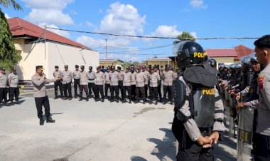 32-Desa-Gelar-Pilkades-November-2026,-Polres-Kupang-Mulai-Intensifkan-Latihan-Sispamkota