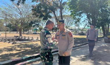 Kapolres-Kupang-dan-Danyonif-743/PSY-Perkuat-Sinergitas-TNI-Polri