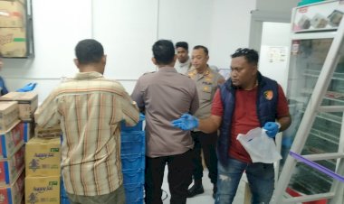 Polisi-Olah-TKP-Kasus-Pencurian-di-Indomaret-Desa-Mata-Air,-Pelaku-Masih-Dalam-Penyelidikan