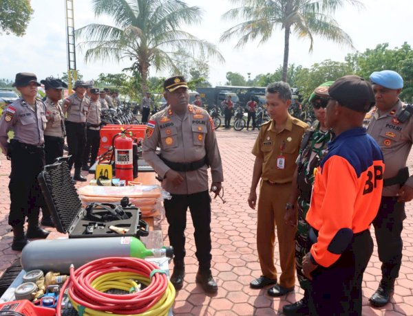 Sinergi TNI–Polri dan Instansi Terkait, Polres Kupang Gelar Apel Kesiapsiagaan Bencana Alam