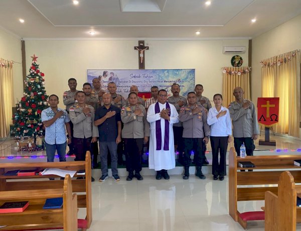 Perkuat Iman dalam Mendukung Tugas Pelayanan, Polres Kupang Gelar Binrohtal di Tiga Rumah Ibadah