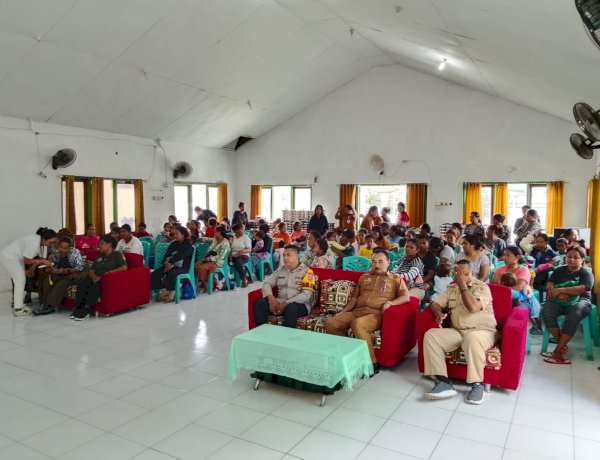 Polsek Kupang Timur Amankan Penyerahan Makanan Bergizi Gratis Perdana di Desa Manusak