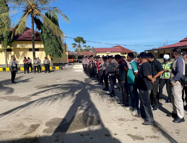 Puluhan Personel Polres Kupang Siaga Penuh Amankan Libur Imlek 2026