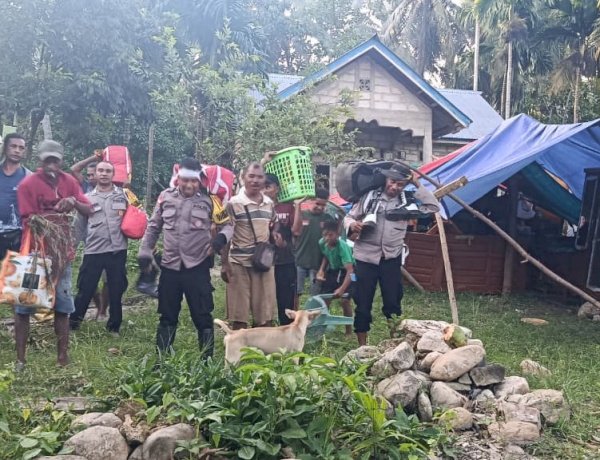 Wakapolsek Amarasi Tinjau Lokasi Longsor di Amarasi Barat, 21 KK Terdampak Dievakuasi