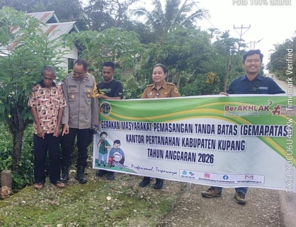Kapolsek Amarasi Hadiri Penyuluhan Pendaftaran Tanah Sistematis Lengkap di Desa Kotabes