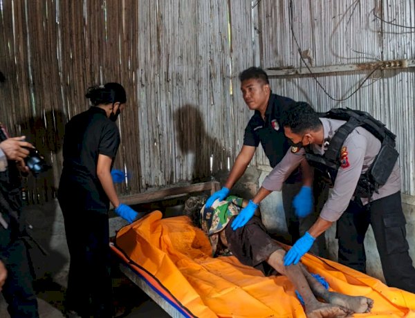 Lansia Ditemukan meninggal Tim Inafis Polres Kupang Olah Tkp