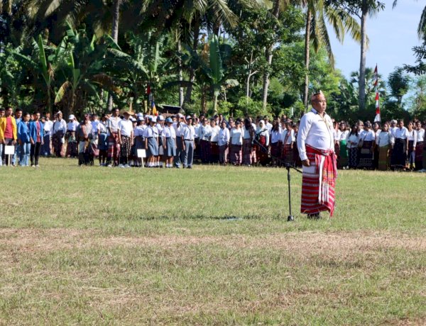 Polsek Kupang Barat Amankan Upacara Hardiknas 2026 Tingkat Kabupaten Kupang di Batakte