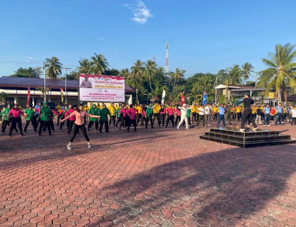Semarak Hari Bhayangkara ke-80, Polres Kupang Gelar Olahraga Bersama