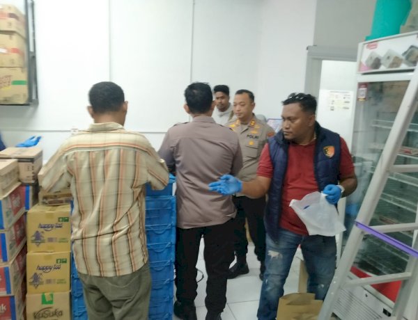Polisi Olah TKP Kasus Pencurian di Indomaret Desa Mata Air, Pelaku Masih Dalam Penyelidikan