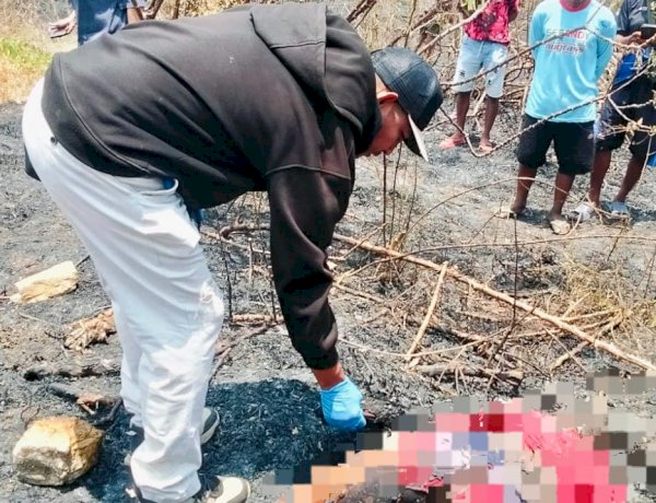 Kebakaran Lahan di Desa Oemasi, Satu Orang Meninggal Dunia, Polsek Kupang Barat Lakukan Penanganan TKP