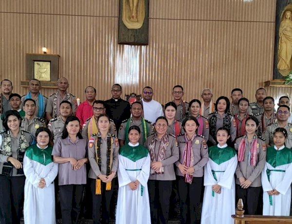 Bawa Pesan Kamtibmas Lewat Lagu, Polres Kupang Gelar Minggu Kasih di Kampung Toleransi