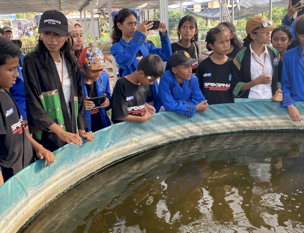 180 Siswa SMK St. Yoseph Naikoten Serbu Ekowisata Polres Kupang, Belajar Pertanian hingga Peternakan