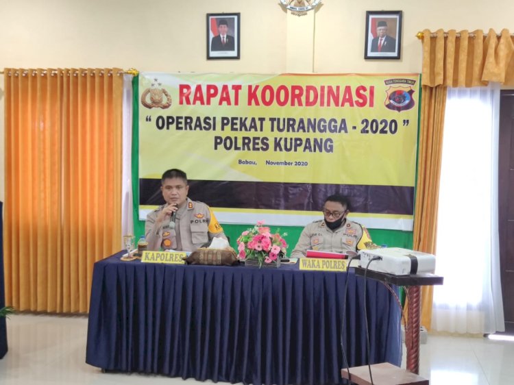 Kapolres Kupang Pimpin Rapat Operasi Pekat Turangga 2020