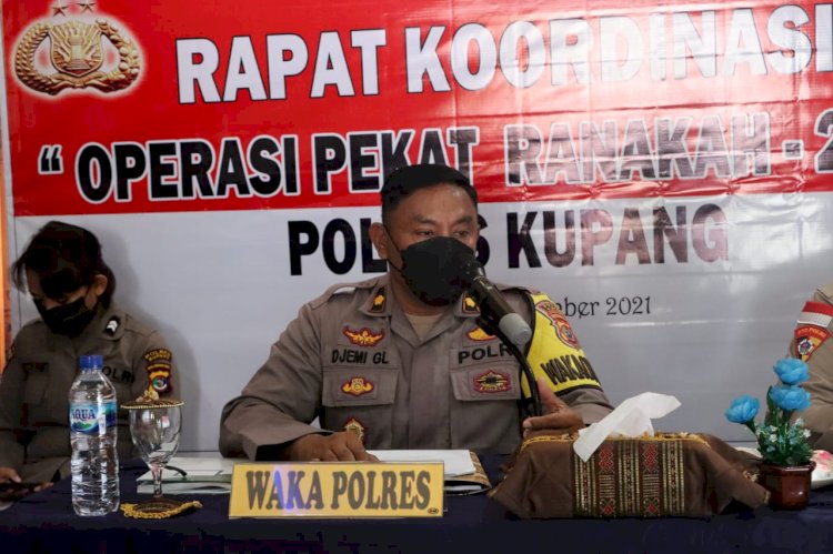 Gelar Operasi Pekat Ranakah 2021, Waka Polres Kupang Berikan Target Operasi