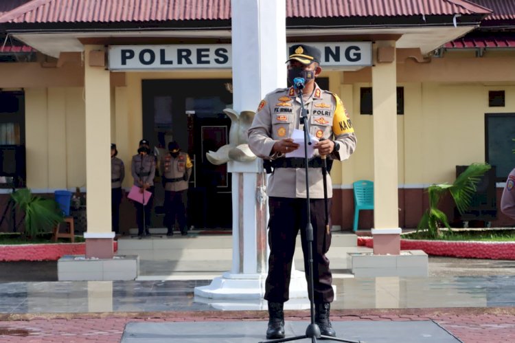 Kapolres Kupang, Pimpin Apel Gelar Ops Keselamatan Turangga 2022