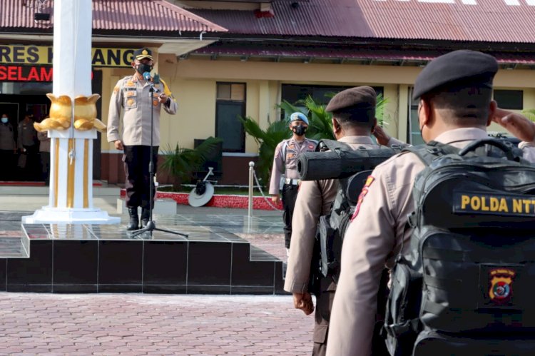Kapolres Kupang Terjunkan 70 Personil BKO Pengamanan Kunker Presiden RI