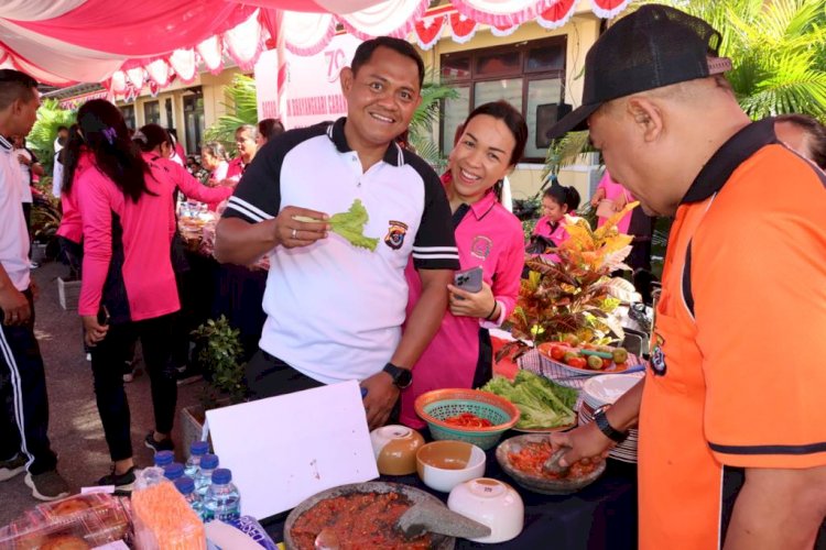 Panen Perdana, Bazar UMKM dan Olahraga Bersama warnai Hari Kesatuan Gerak Bhayangkari ke-70  di Polres Kupang