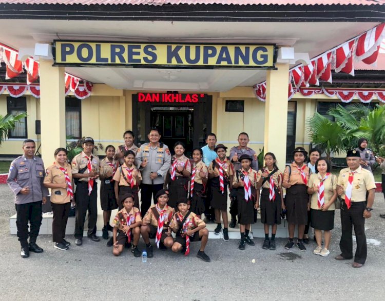 Hendak Berterimakasih, Tim Jambore Kabupaten Kupang, Temui Kapolres Kupang