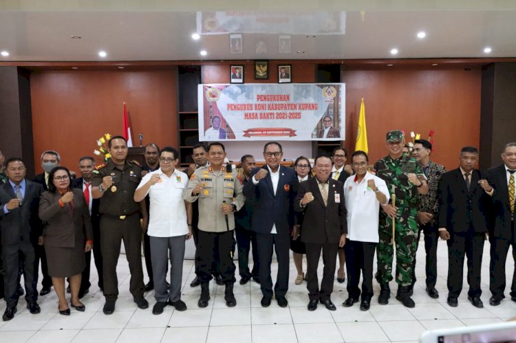 Kapolres Kupang Hadiri Acara Pelantikan Pengurus  KONI  Kabupaten Kupang dan Pembukaan Sidang III Masa Persidangan ke-1 DPRD Kabupaten Kupang