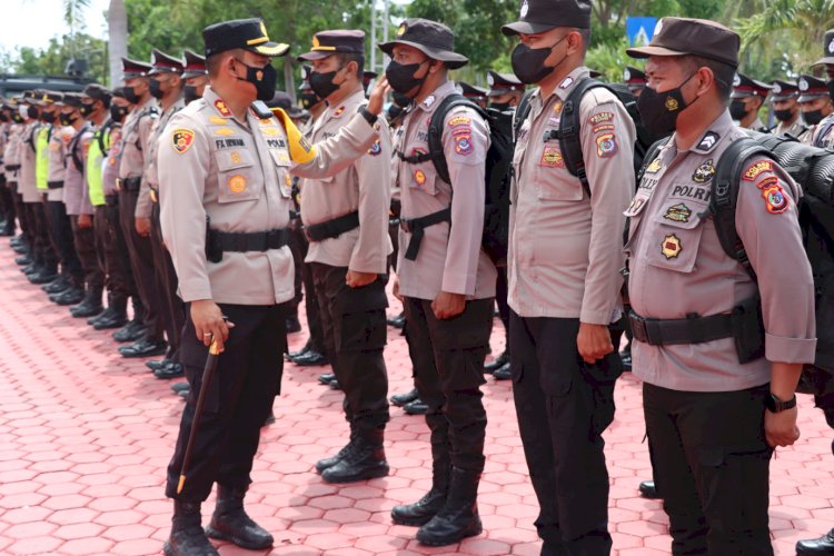 Kapolres Kupang Lepas Pasukan Pengamanan Tahap II menuju 147 TPS