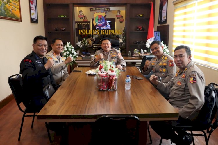 Kapolres Kupang Terima Tim Supervisi Was Ops Lilin 2022 Polri di Mako Polres Kupang