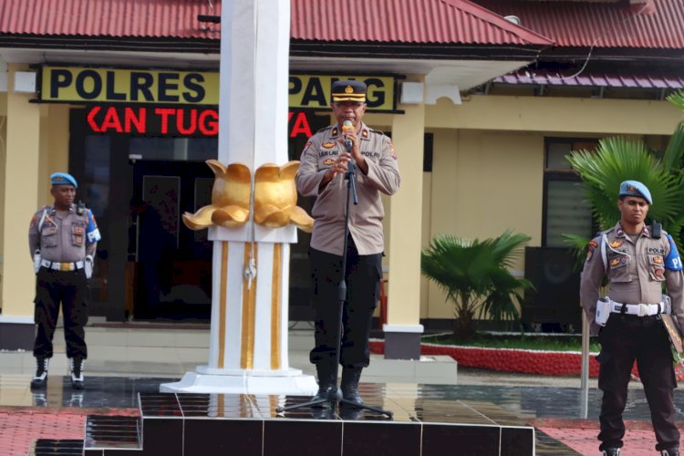 Pimpin Apel Perdana, Wakapolres Kupang Ajak Anggota Untuk Saling Bekerjasama
