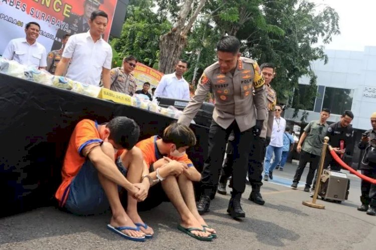 Polrestabes Surabaya Berhasil Gagalkan Peredaran 24,1 Kg Sabu