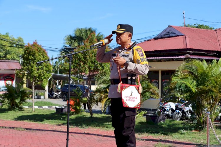 Pimpin Apel  Gelar Pasukan  Operasi Semana Santa Turangga 2023, Kapolres  Kupang :  Polri Harus Peka, Waspada dan Siap Siaga